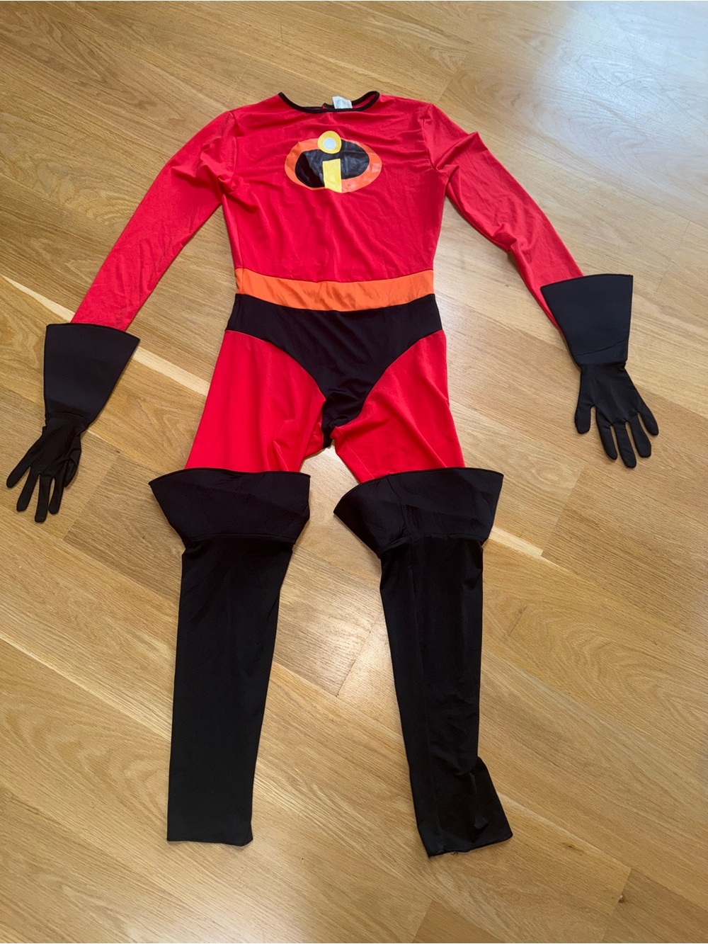 Women’s Red Superhero Jumpsuit with Black Accents - Incredibles